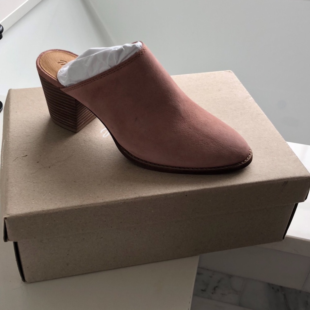 New: Madewell dusty rose heeled mule booties